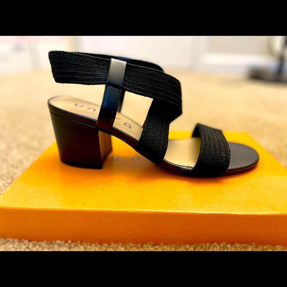 Unisa Elzie Black Multi Fabric Sandal